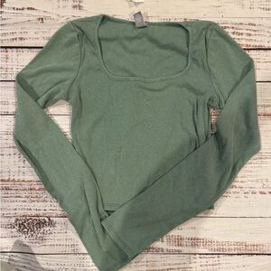 Tilly's Sage Green Crop Top